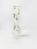 Daisy Floral Straight Tube Glass Hand Pipe/Bong