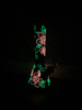 Glow In The Dark Hawaiian Flower Hibiscus Beaker Glass Water Pipe/Bong