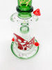 Green Mushrooms Fairy Swarovski Crystal Water Pipe/Dab Rig