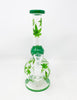 Green Weed Leaves Glass Water Pipe/Dab Rig