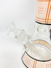 Beige Plaid Beaker Glass Water Pipe/Bong