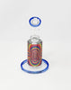 Rainbow Swirl Perforated Vinyl 6.5in Bent Neck Glass Water Hand Pipe/Dab Rig