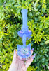 Pink & Purple Iridescent Butterfly Recycler Glass Water Pipe/Dab Rig