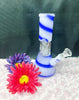 Candy Stripe 8in Glass Water Pipe/Bong