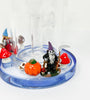 Evil Gnomes Bent Neck Glass Water Pipe/Rig
