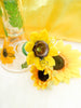 Sunflower Dried Floral 11in Beaker Glass Water Pipe/Bong