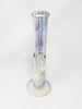 Rainbow Iridescent Weed Leaves StayLit 12in Floral Beaker Glass Water Pipe/Bong