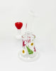 Winter Wonderland Dried Floral Bent Neck Glass Water Pipe/Dab Rig