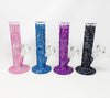Glitzy Glitter 10in Straight Tube Glass Water Pipe/Bong
