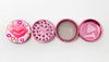 Pink Herb Grinder Valentines Lips Crystal Custom 4 Piece 55mm W/ Cleaning Tool