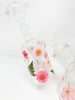 Pink Dried Floral 18 inch Glass Water Pipe/Bong