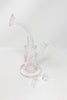 Pink StayLit 8.5in Bent Neck Glass Water Pipe/Dab Rig/Bong