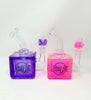 Freezable Glycerin Neon Square Bent Neck Glass Water Hand Pipe/Dab Rig