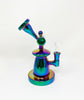 Iridescent 7 Inch Glass Water Pipe/Dab Rig