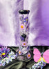 Purple Dried Floral 10 Inch Glass Water Pipe/Bong