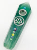 Green Fluorite Crystal Hand Pipe Lotus Flower