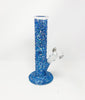 Glitzy Glitter 10in Straight Tube Glass Water Pipe/Bong