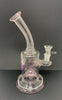 Opal Holographic StayLit Crystal 9in Bent Neck Glass Water Hand Pipe/Dab Rig