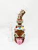 Angry Gingerbread Man Fiend Bent Neck Glass Water Pipe/Rig