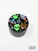 Alien Space Attack Herb Grinder Custom Black Spice Grinder 4 Piece 55mm W/ Cleaning Tool