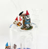 Evil Gnomes Bent Neck Glass Water Pipe/Rig