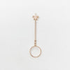 Rose Gold Turtle Peach Opal Stone Ring Joint Holder