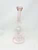 StayLit Pink 3 Chamber Recycler Glass Hand Pipe/Dab Rig