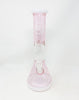 StayLit Pink White 14in Beaker Glass Water Pipe/Bong