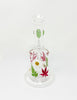 Winter Wonderland Dried Floral Bent Neck Glass Water Pipe/Dab Rig