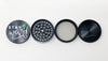 Stay Weird Alien Herb Grinder Custom Black Spice Grinder 4 Piece 55mm W/ Cleaning Tool