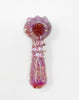 Red Coral Knuckle Glass Hand Pipe