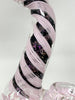 Pink Purple Dichroic Swirl Glass Hand Pipe/Bubbler
