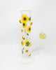 Sunflower Dried Floral 10in Tube Glass Water Pipe/Bong
