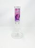 Pink Purple Marble Beaker Glass Water Pipe/Bong
