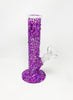Glitzy Glitter 10in Straight Tube Glass Water Pipe/Bong