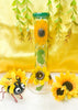 Sunflower Dried Floral 11in Beaker Glass Water Pipe/Bong