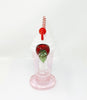 Cherry Milkshake Glass Water Pipe/Dab Rig