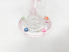 Pink StayLit Rainbow Swarovski Crystal Pearls 8.5in Bent Neck Glass Water Hand Pipe/Dab Rig