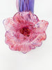 Noble Glass Lavender Spotted Pink Flower Flower Heady Glass Water Pipe/Bong