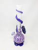 Noble Glass White Purple Heart Heady Glass Water Pipe/Bong