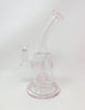 Opal Holographic StayLit Crystal 9in Bent Neck Glass Water Hand Pipe/Dab Rig