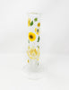 Sunflower Dried Floral 10in Tube Glass Water Pipe/Bong