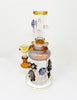 Fumed Honey Drip Beehive 10in Glass Water Pipe/Rig