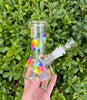 Rainbow Daisy 5.5in Glass Beaker Water Pipe/Bong