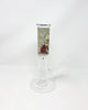 Skull Roses Beaker Glass Water Pipe/Bong