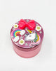 Pink Unicorn Rainbow Herb Grinder 4 Piece 55mm W/ Cleaning Tool