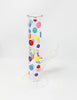 Rainbow Smiley Face Straight Tube Glass Hand Pipe/Bong