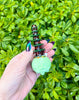 Mother Earth Green Mushroom Tree Glass Hand Pipe