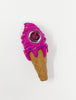 Fuchsia Purple Silicone Ice Cream Cone Hand Pipe