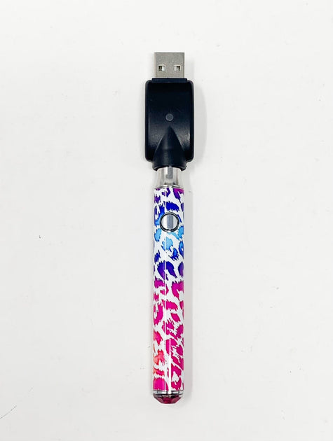 510 Threaded Battery Rainbow Leopard Fuchsia Crystal Print Vape Pen Starter  Kit